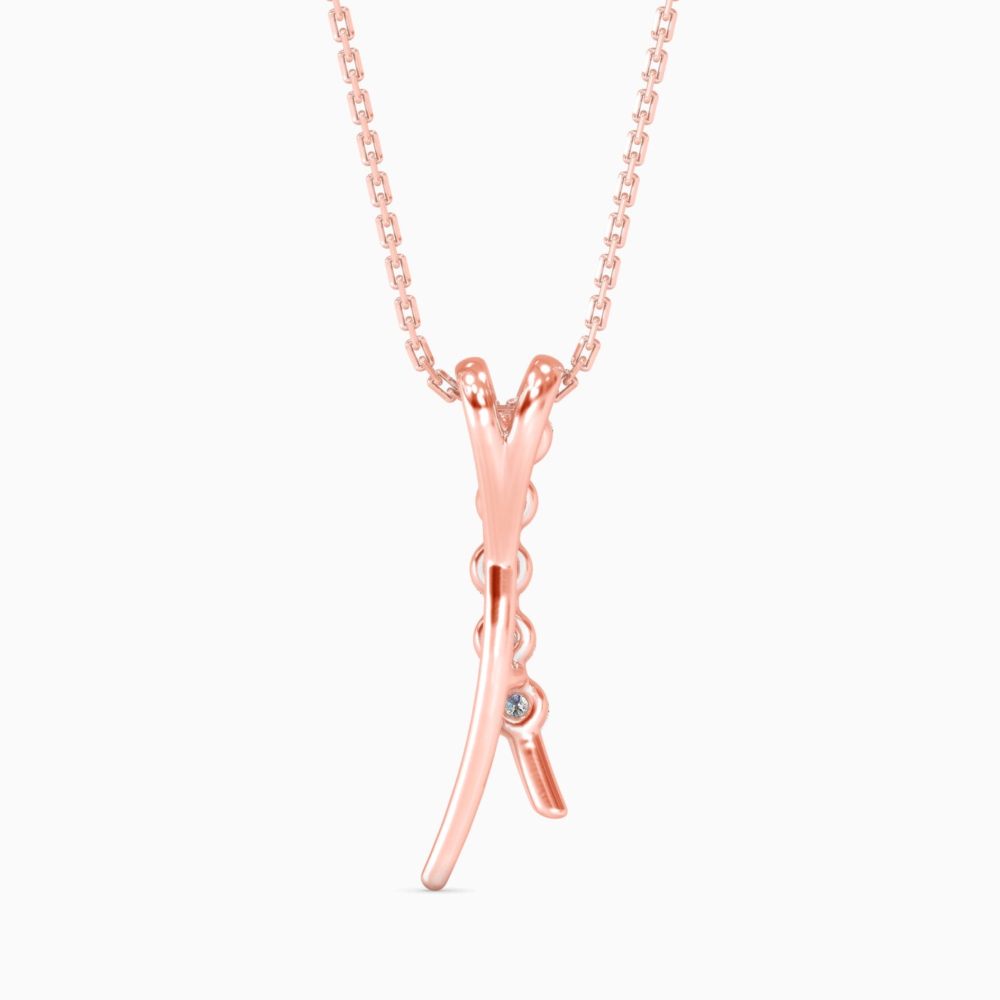 Fates Solitaire Diamond Pendant Rose Gold