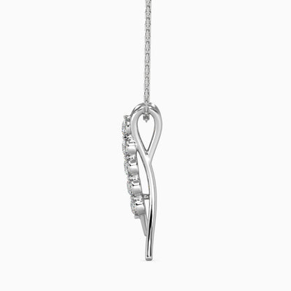 Fates Solitaire Diamond Pendant White Gold