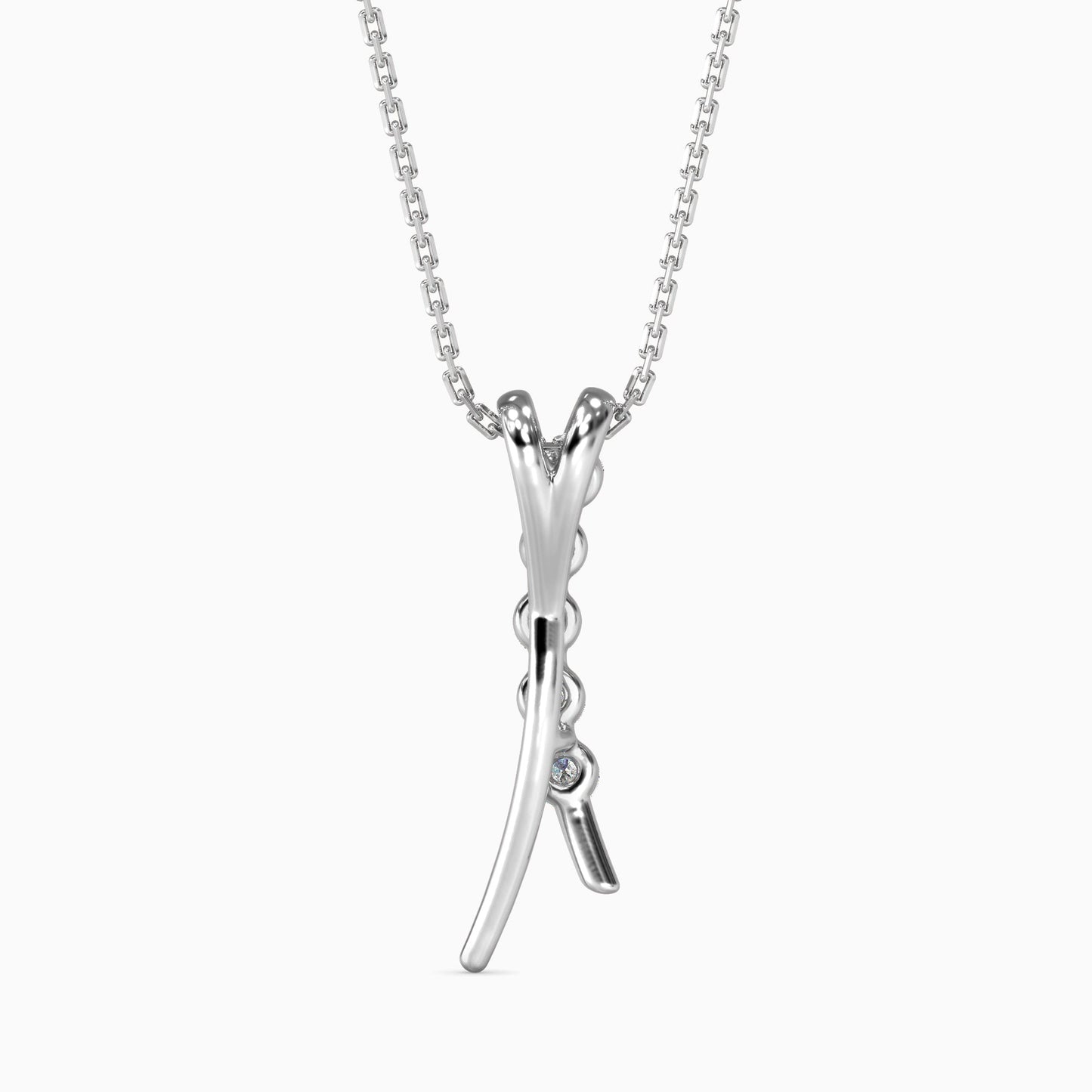 Fates Solitaire Diamond Pendant Platinum