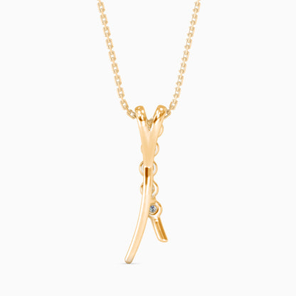 Fates Solitaire Diamond Pendant Yellow Gold