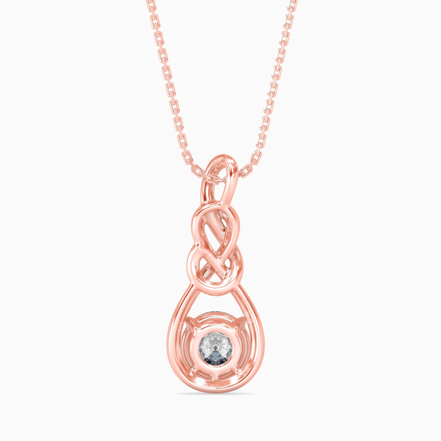 Natty Diamond Solitaire Pendant Rose Gold