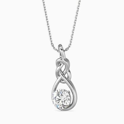 Natty Diamond Solitaire Pendant Platinum