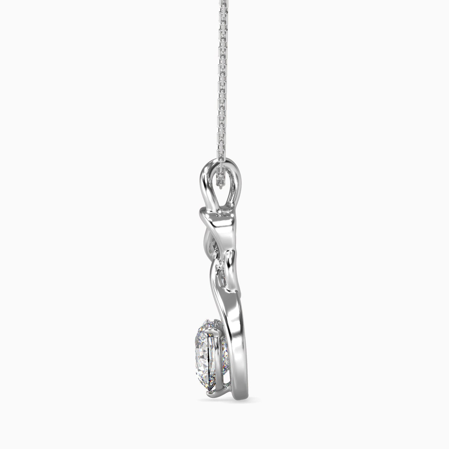 Natty Diamond Solitaire Pendant Platinum