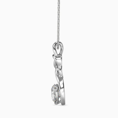 Natty Diamond Solitaire Pendant Platinum