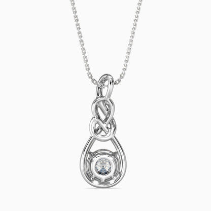 Natty Diamond Solitaire Pendant Platinum