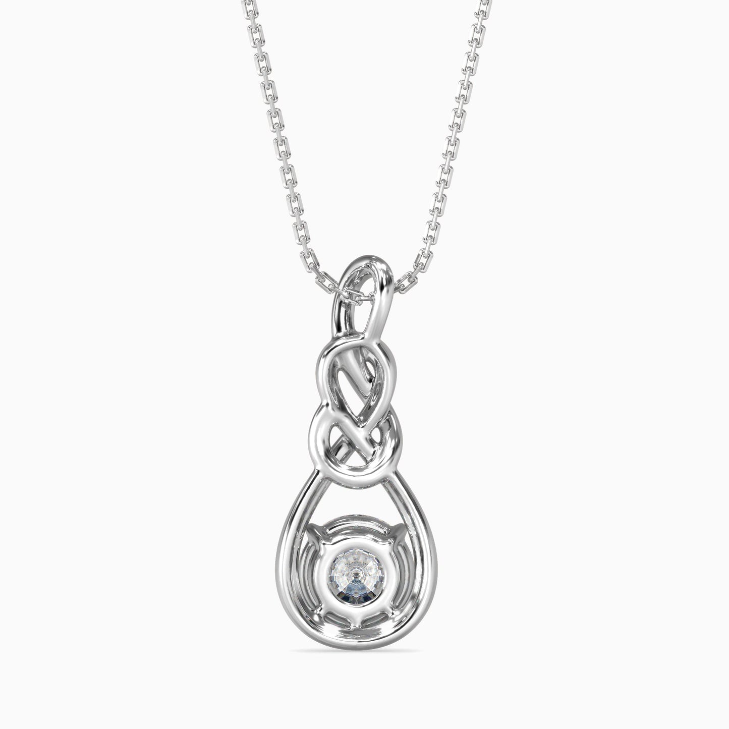 Natty Diamond Solitaire Pendant White Gold