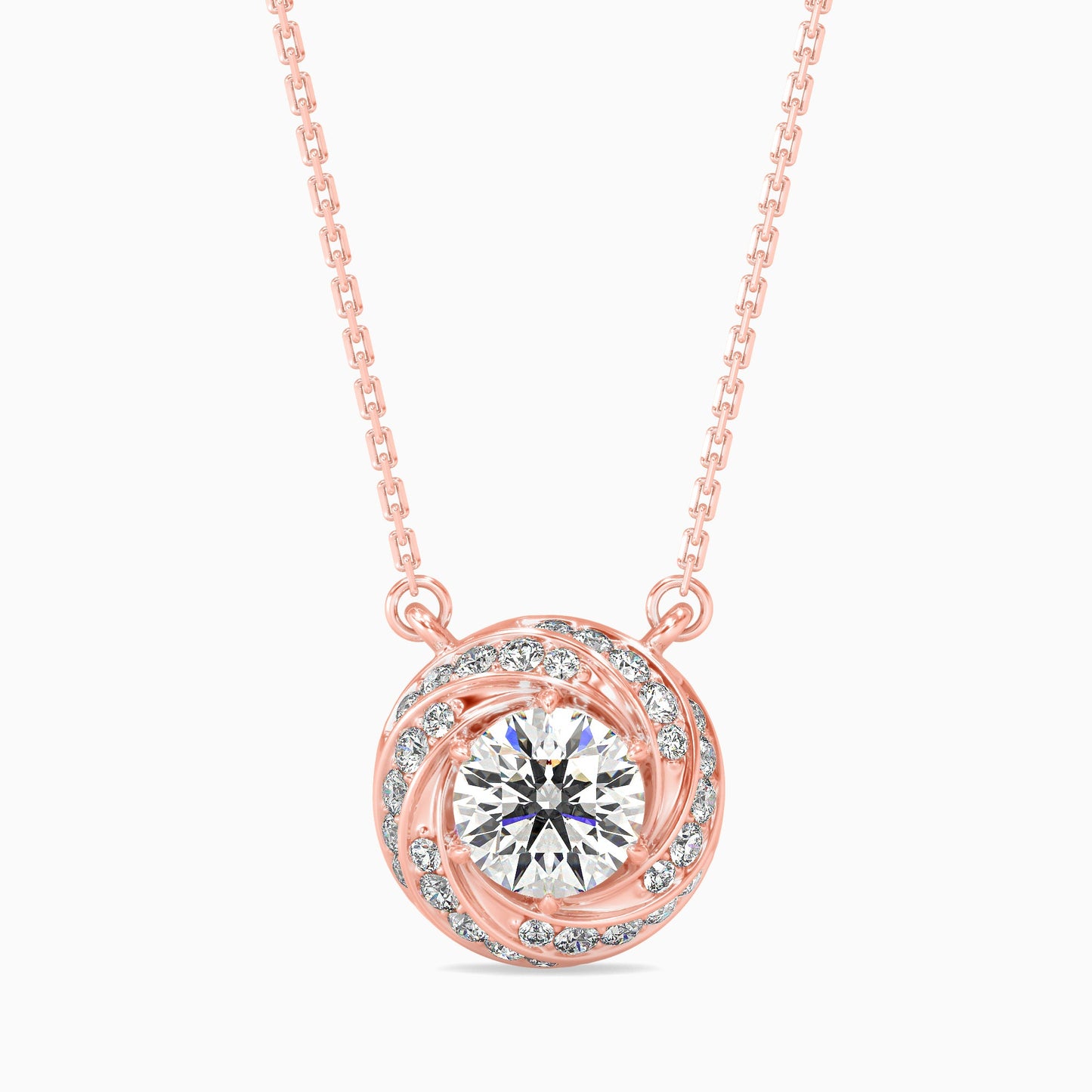 Heavenly Gem Solitaire Pendant Rose Gold