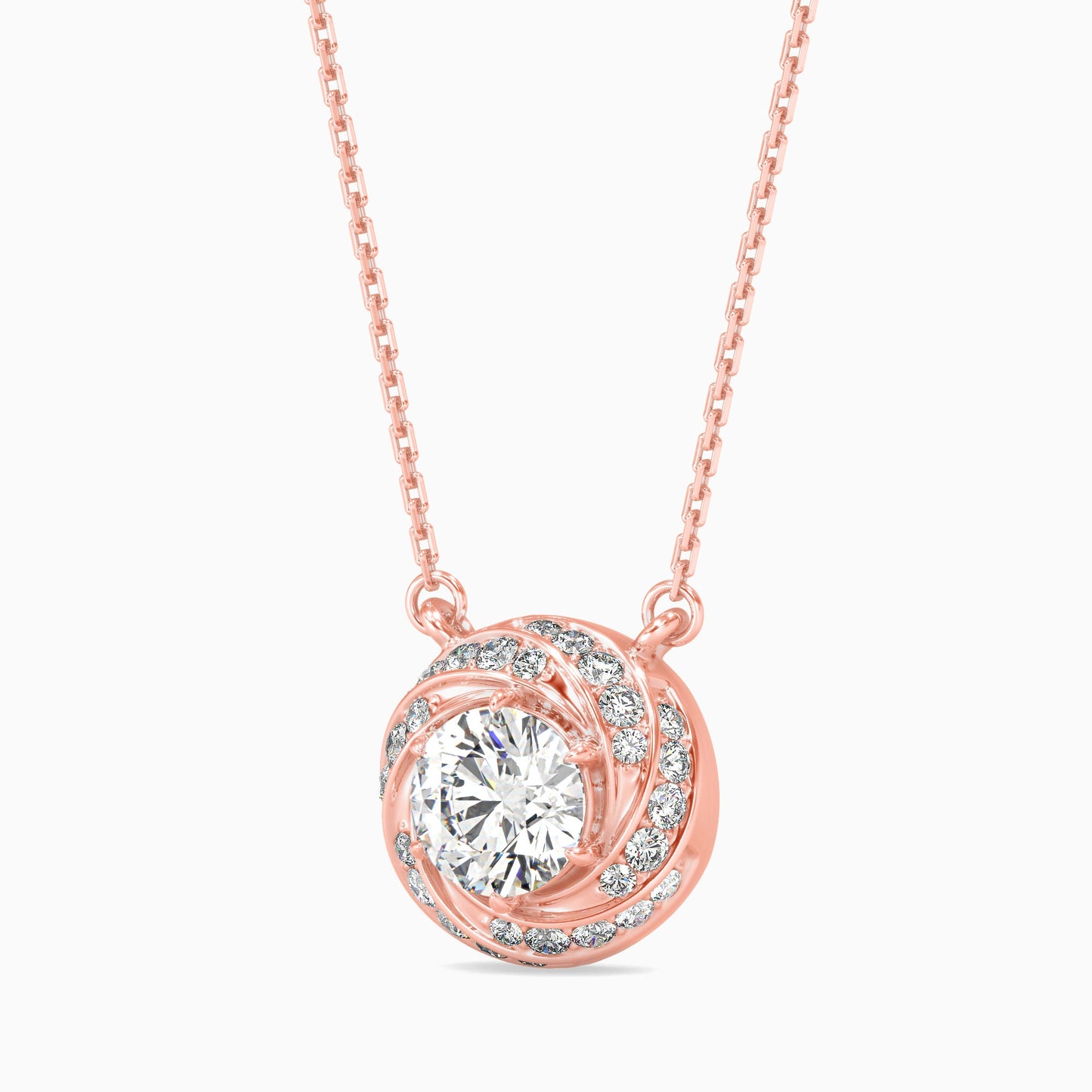 Heavenly Gem Solitaire Pendant Rose Gold