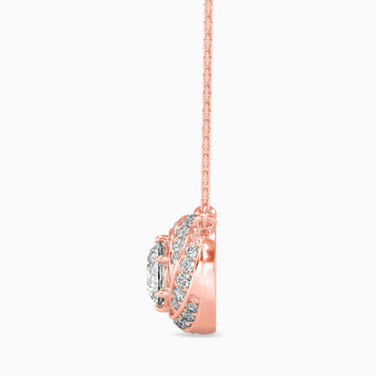 Heavenly Gem Solitaire Pendant Rose Gold