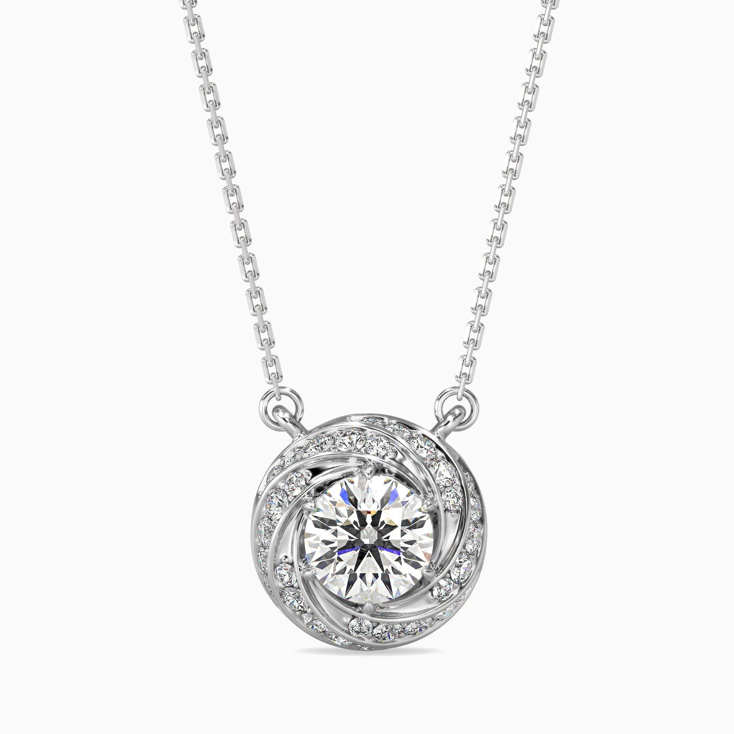 Heavenly Gem Solitaire Pendant White Gold