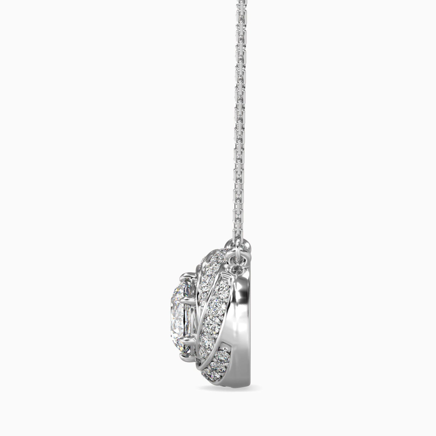 Heavenly Gem Solitaire Pendant White Gold