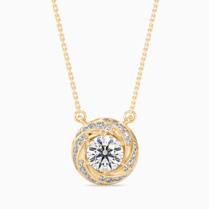 Heavenly Gem Solitaire Pendant Yellow Gold