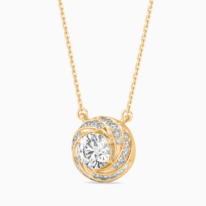 Heavenly Gem Solitaire Pendant Yellow Gold