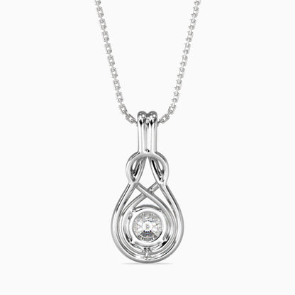 Lefou Solitaire Diamond Pendant Platinum