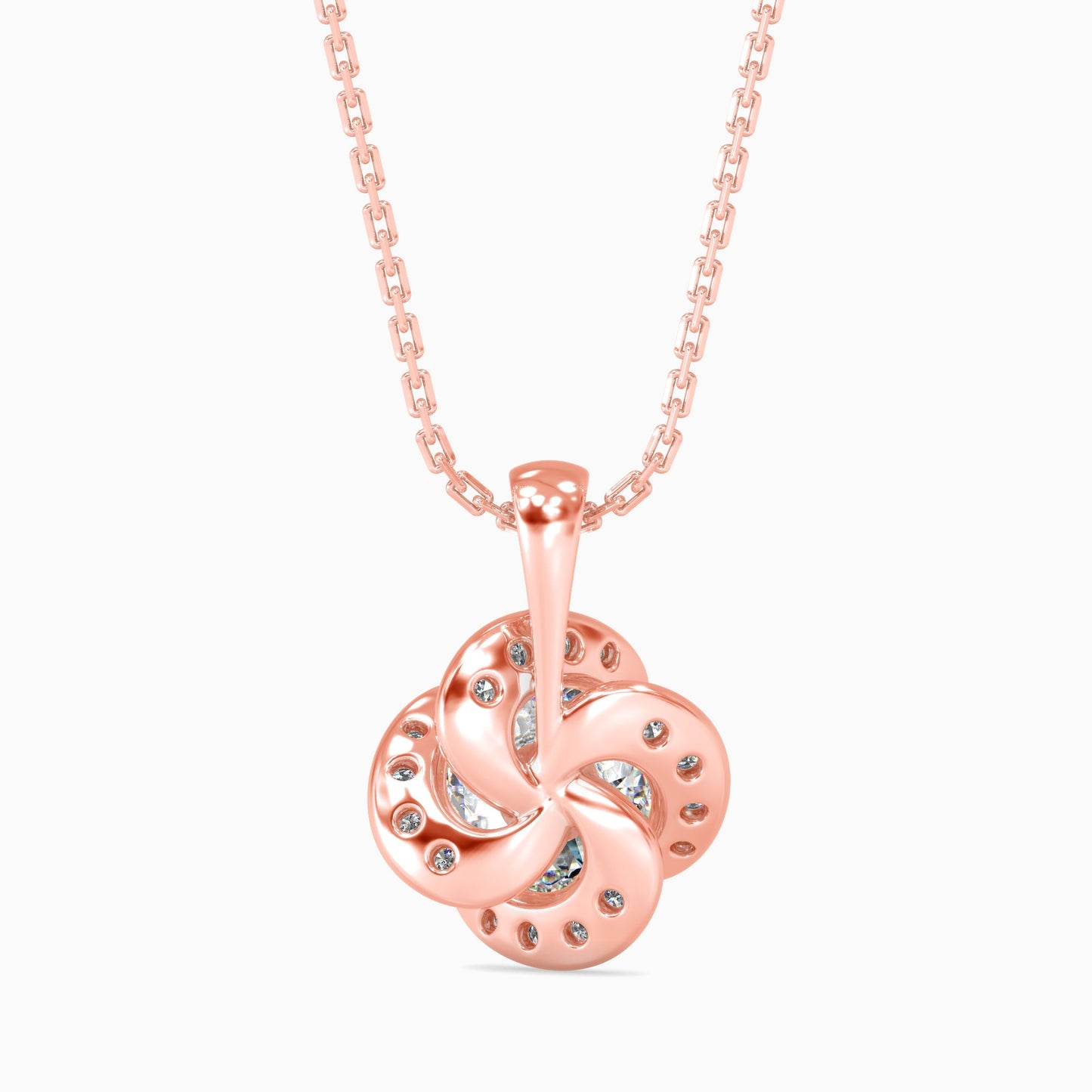 Piec Solitaire Diamond Pendant Rose Gold