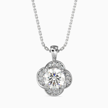 Piec Solitaire Diamond Pendant White Gold