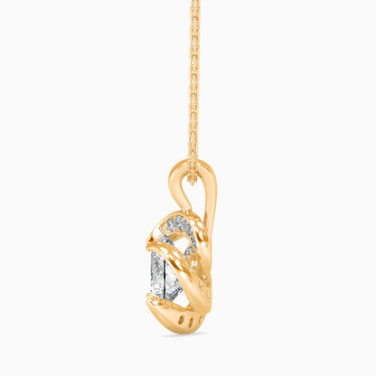 Piec Solitaire Diamond Pendant Yellow Gold