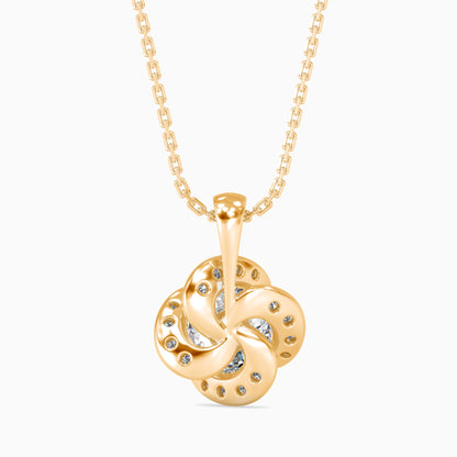 Piec Solitaire Diamond Pendant Yellow Gold