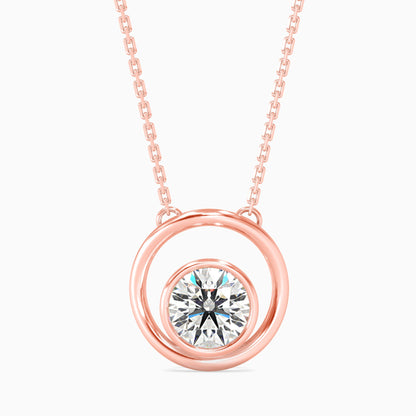 Bestia Diamond Solitaire Pendant Rose Gold