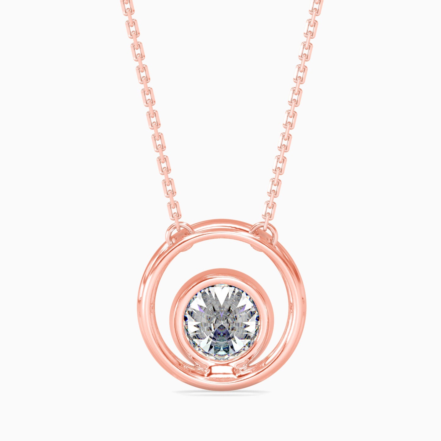 Bestia Diamond Solitaire Pendant Rose Gold