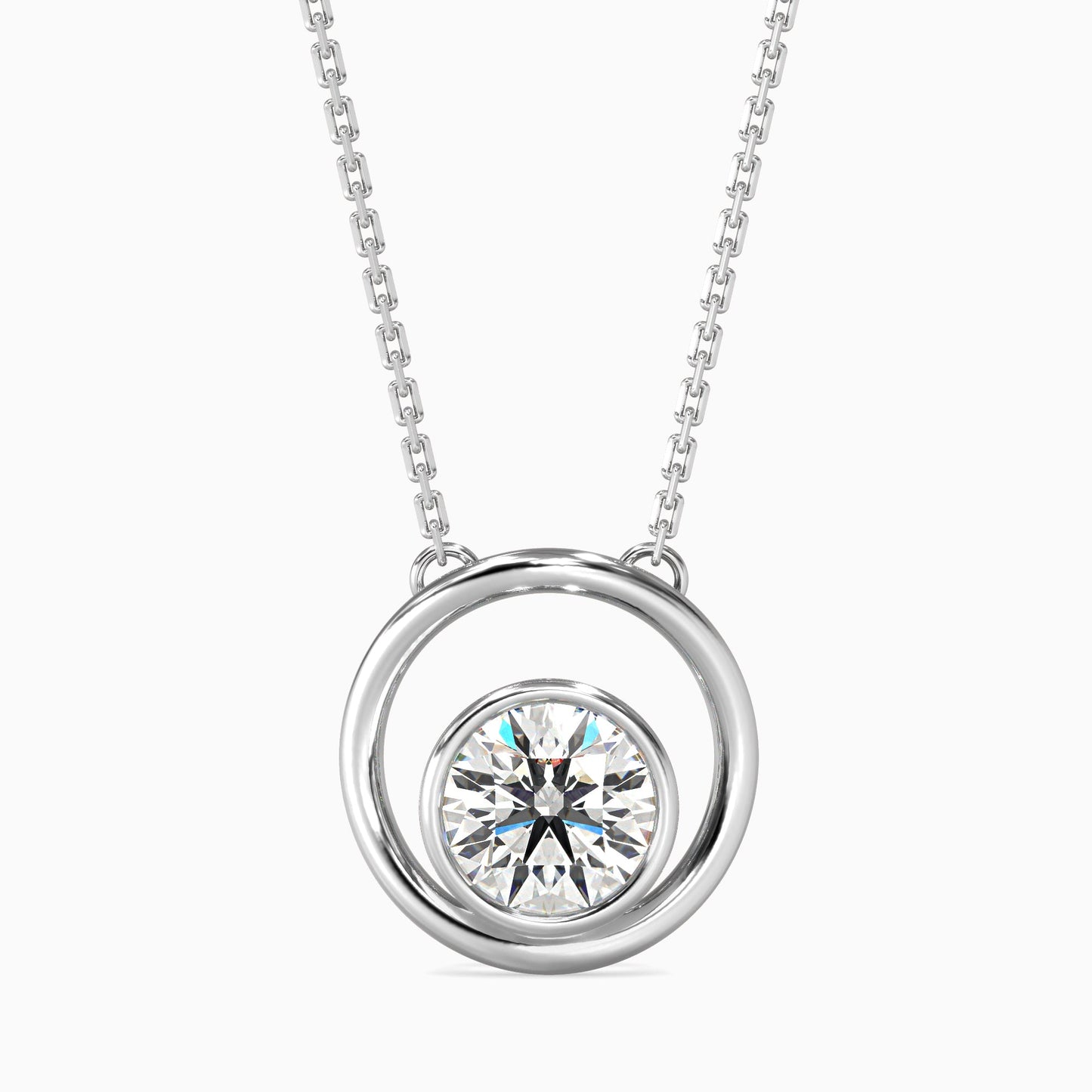 Bestia Diamond Solitaire Pendant Platinum