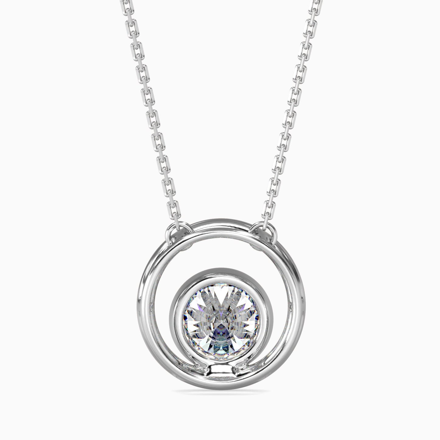 Bestia Diamond Solitaire Pendant Platinum