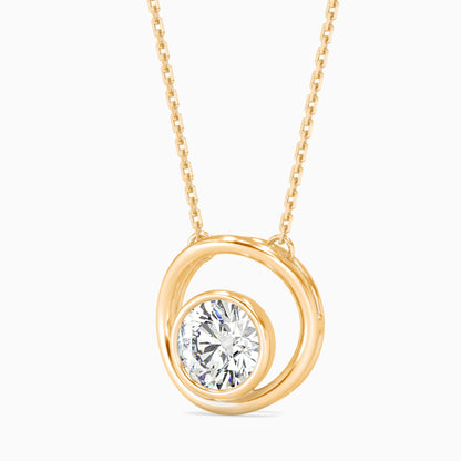 Bestia Diamond Solitaire Pendant Yellow Gold