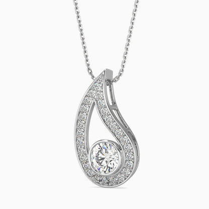 Trybik Diamond Solitaire Pendant Platinum