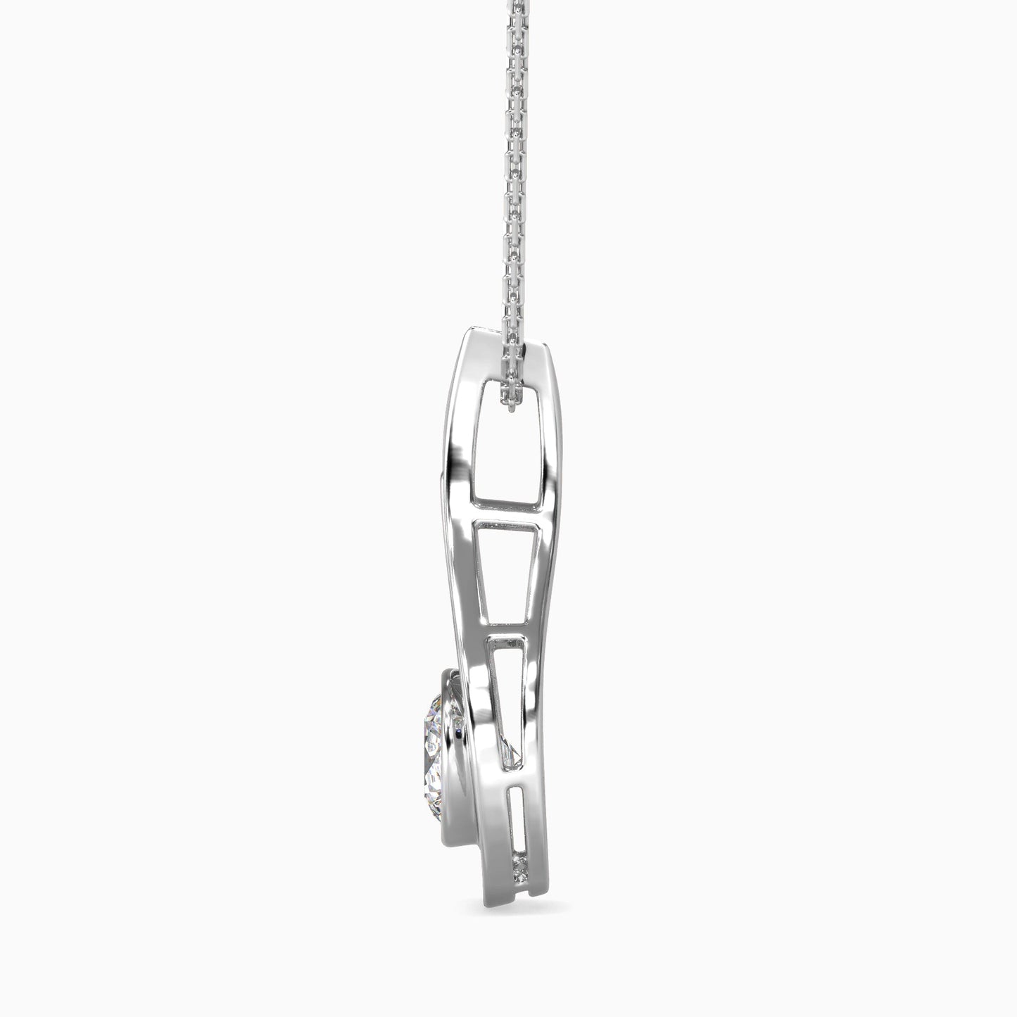 Trybik Diamond Solitaire Pendant Platinum