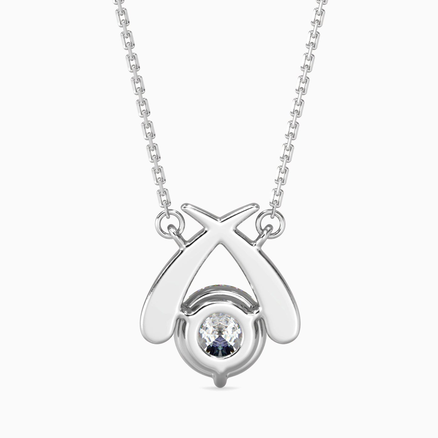 Aquata Solitaire Diamond Pendant Platinum