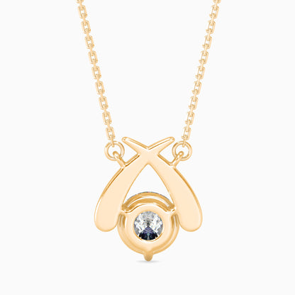 Aquata Solitaire Diamond Pendant Yellow Gold