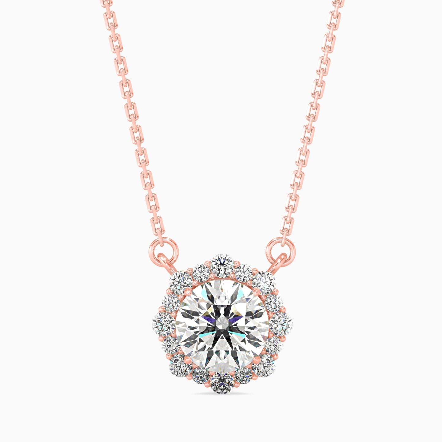 Gaston Diamond Solitaire Pendant Rose Gold