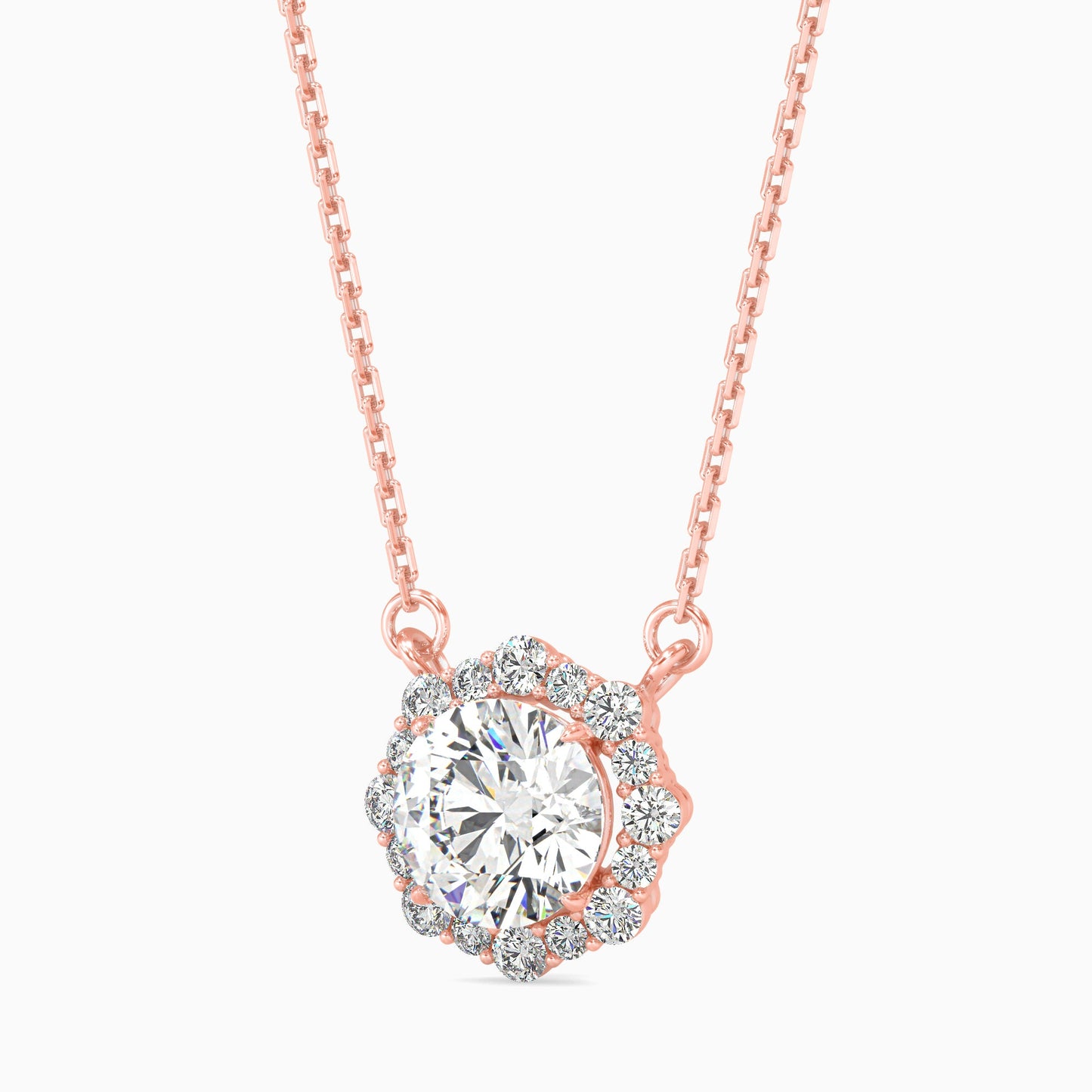 Gaston Diamond Solitaire Pendant Rose Gold