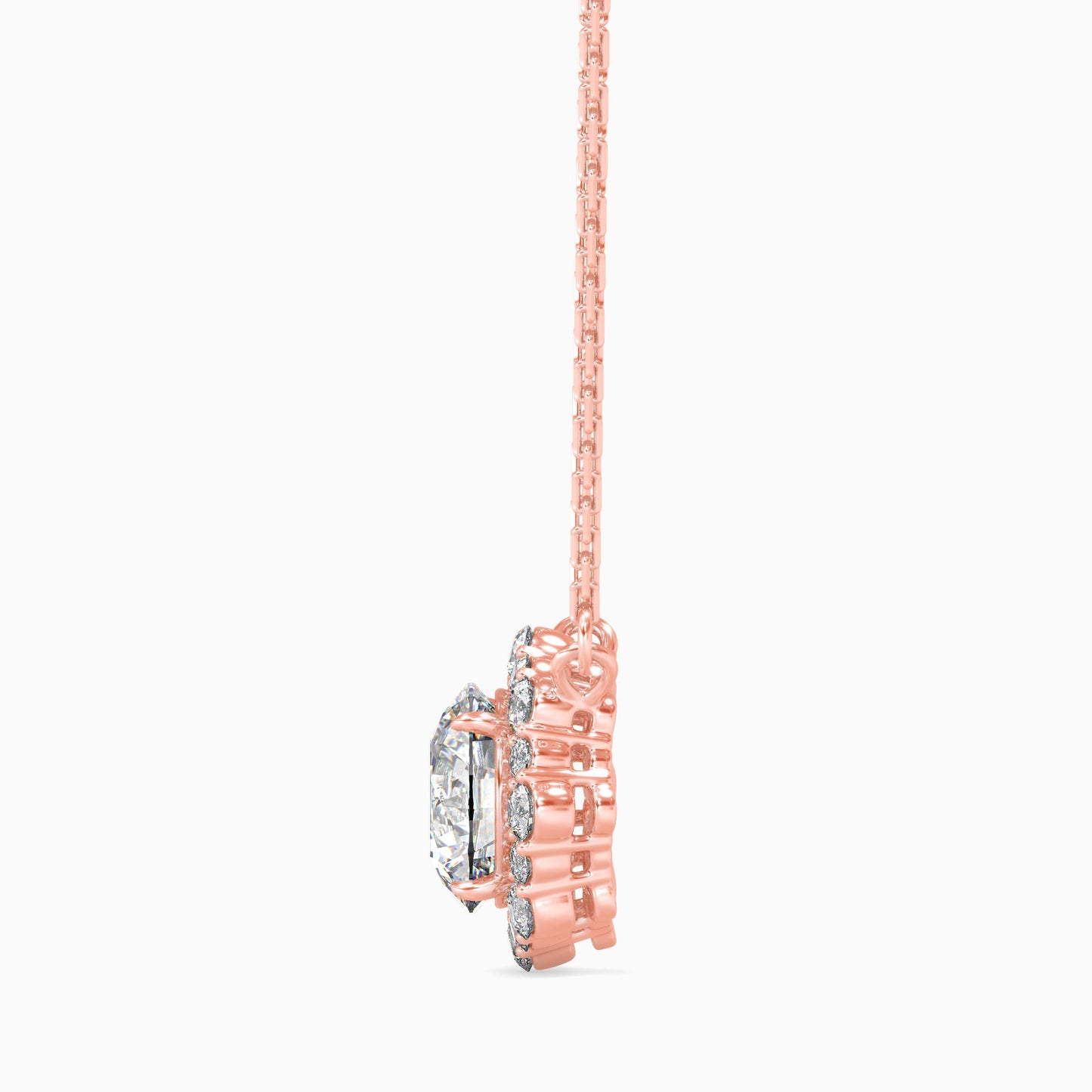 Gaston Diamond Solitaire Pendant Rose Gold