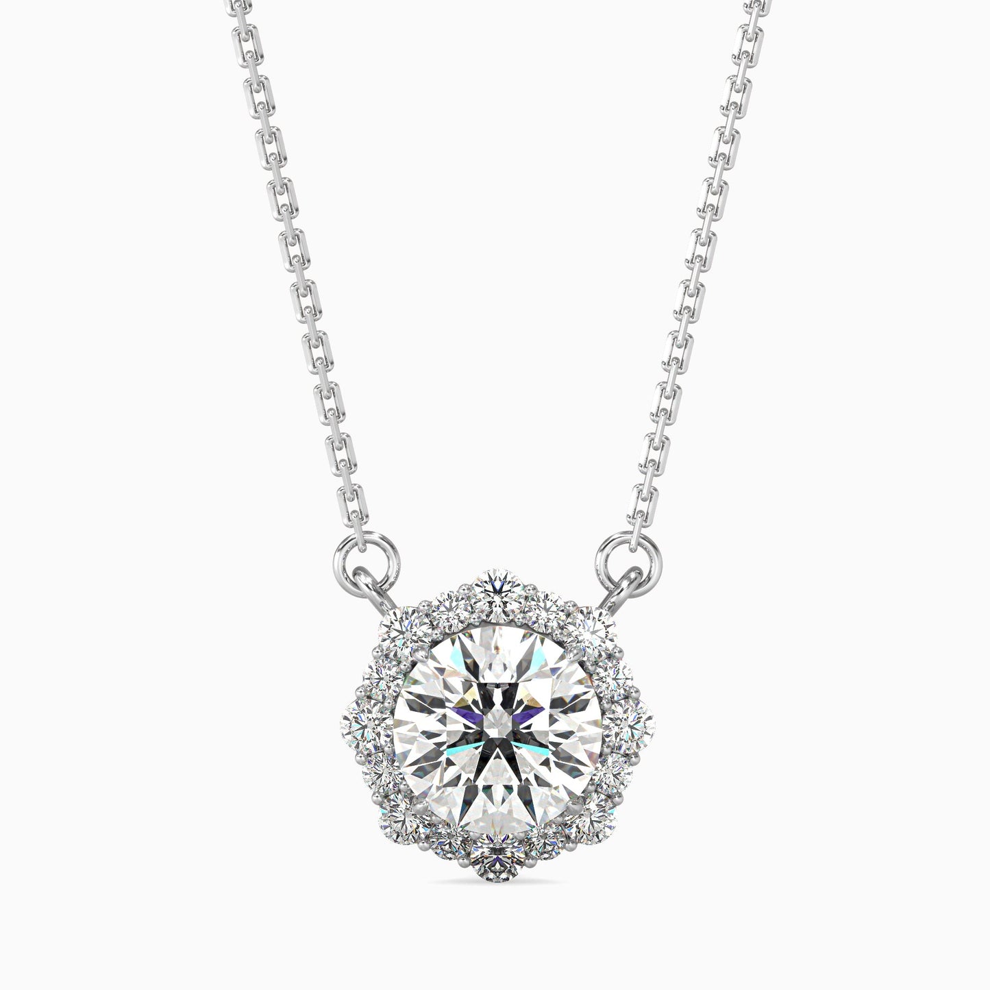 Gaston Diamond Solitaire Pendant White Gold