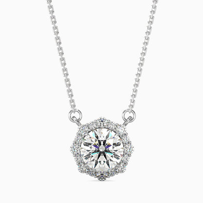 Gaston Diamond Solitaire Pendant White Gold