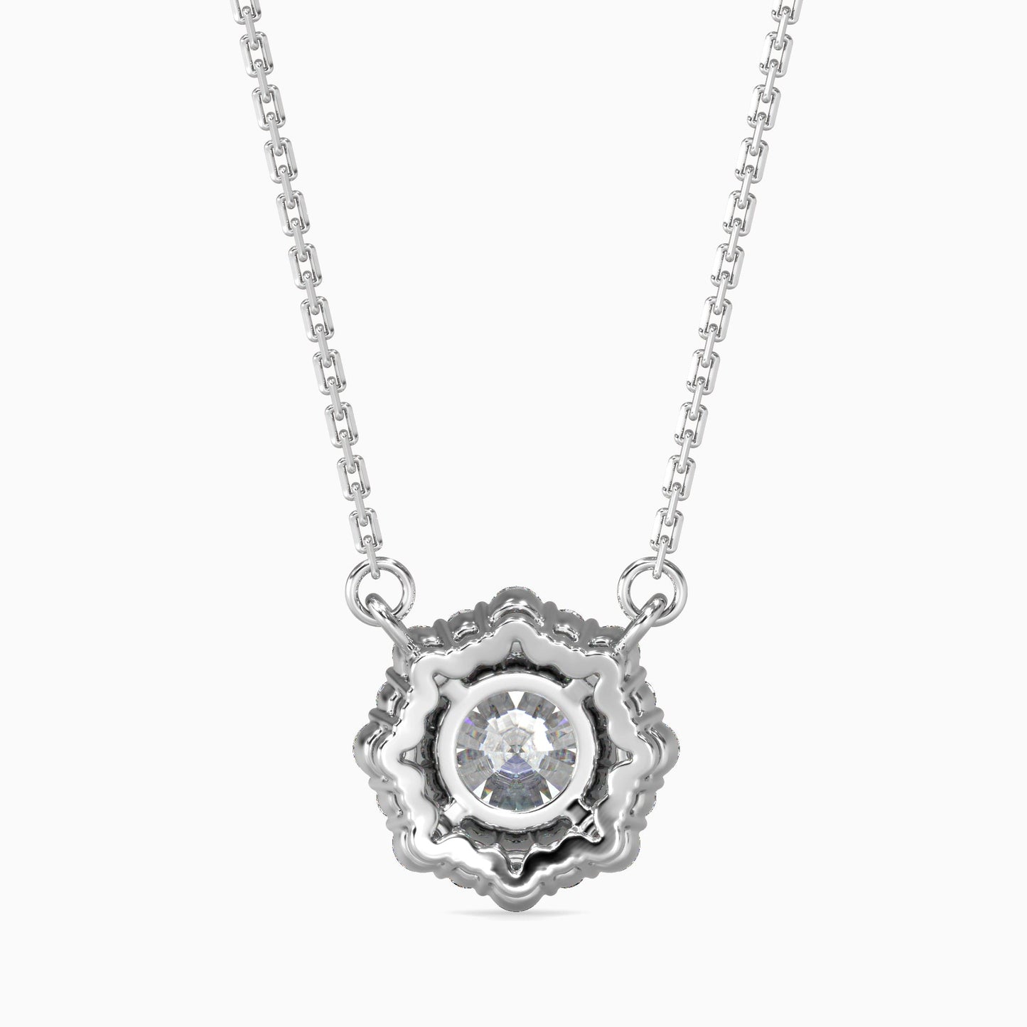 Gaston Diamond Solitaire Pendant White Gold