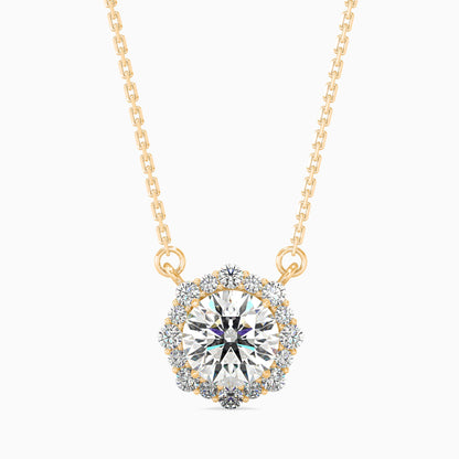 Gaston Diamond Solitaire Pendant Yellow Gold