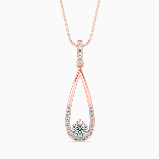 Scuttle Diamond Solitaire Pendant Rose Gold