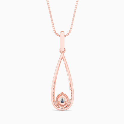 Scuttle Diamond Solitaire Pendant Rose Gold