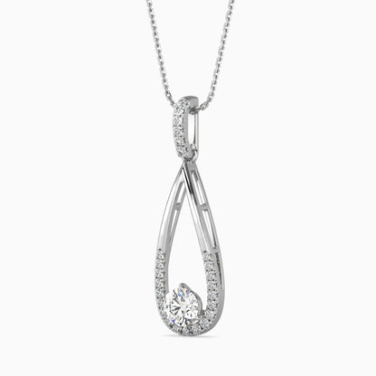 Scuttle Diamond Solitaire Pendant Platinum