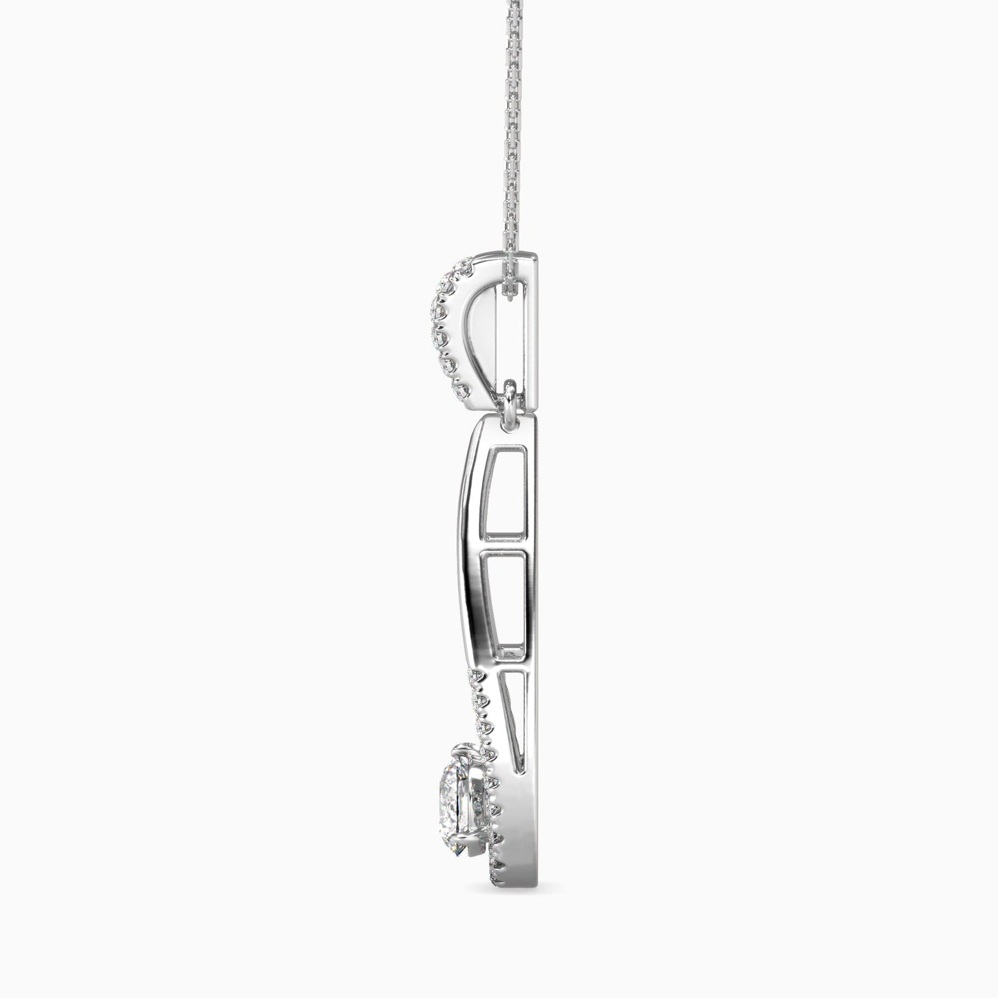 Scuttle Diamond Solitaire Pendant Platinum