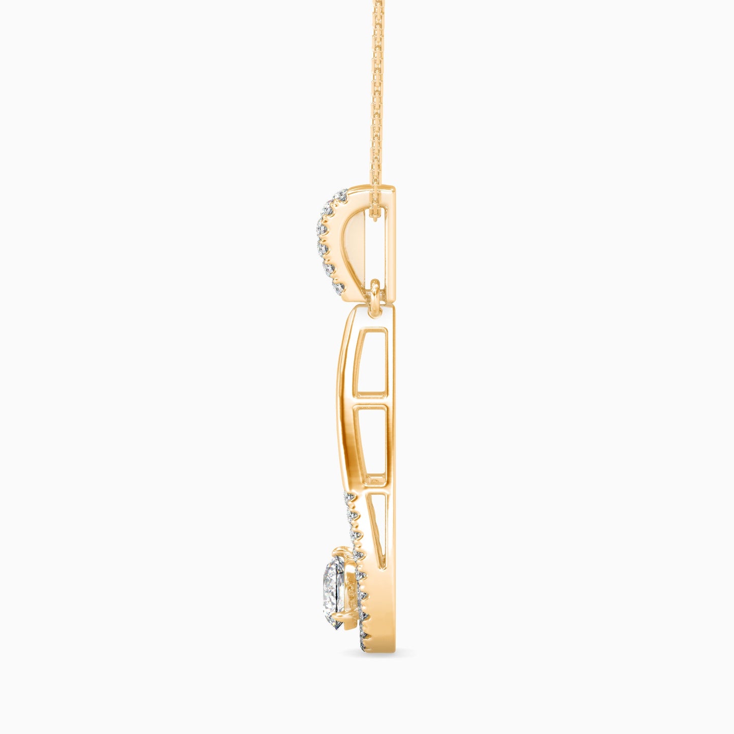 Scuttle Diamond Solitaire Pendant Yellow Gold