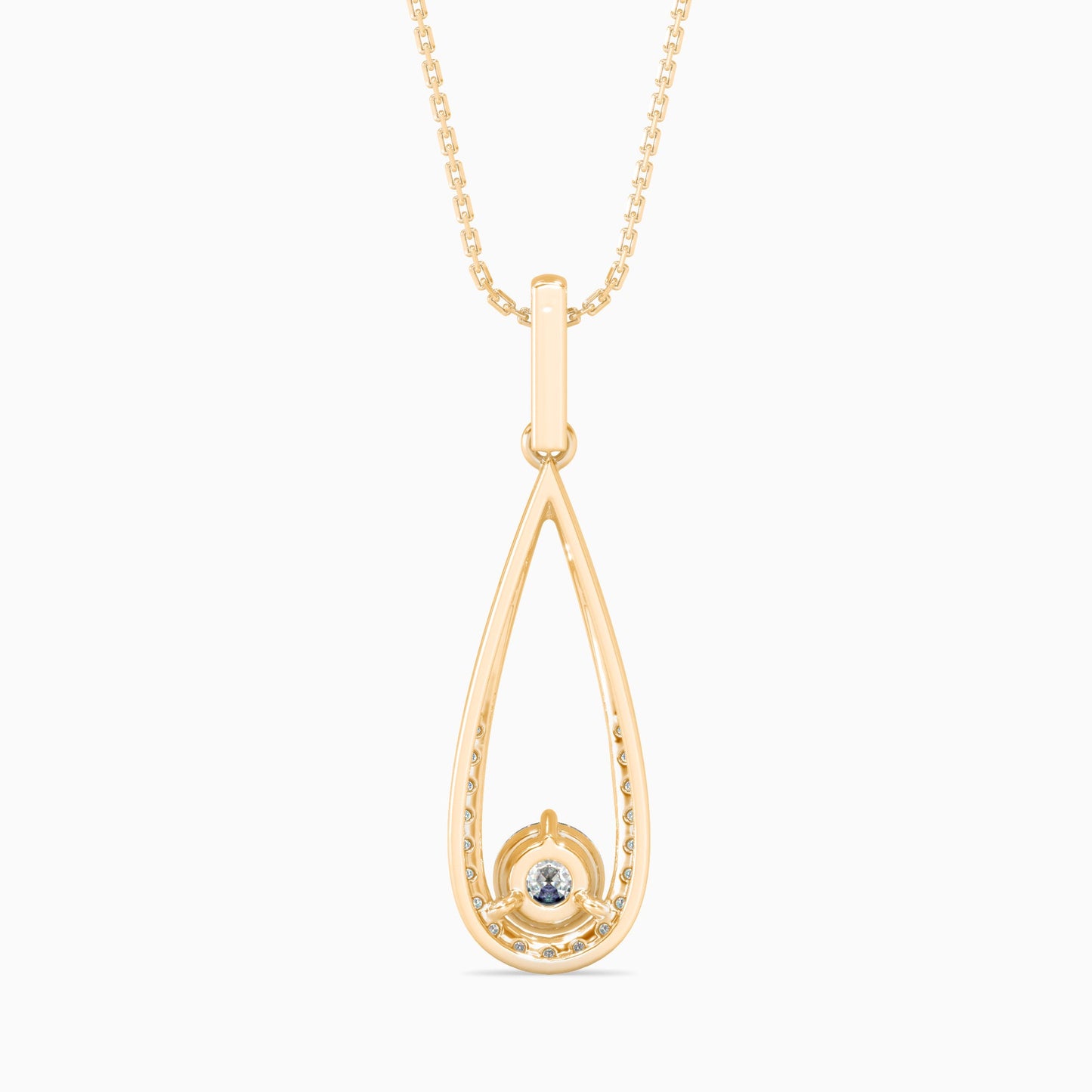 Scuttle Diamond Solitaire Pendant Yellow Gold