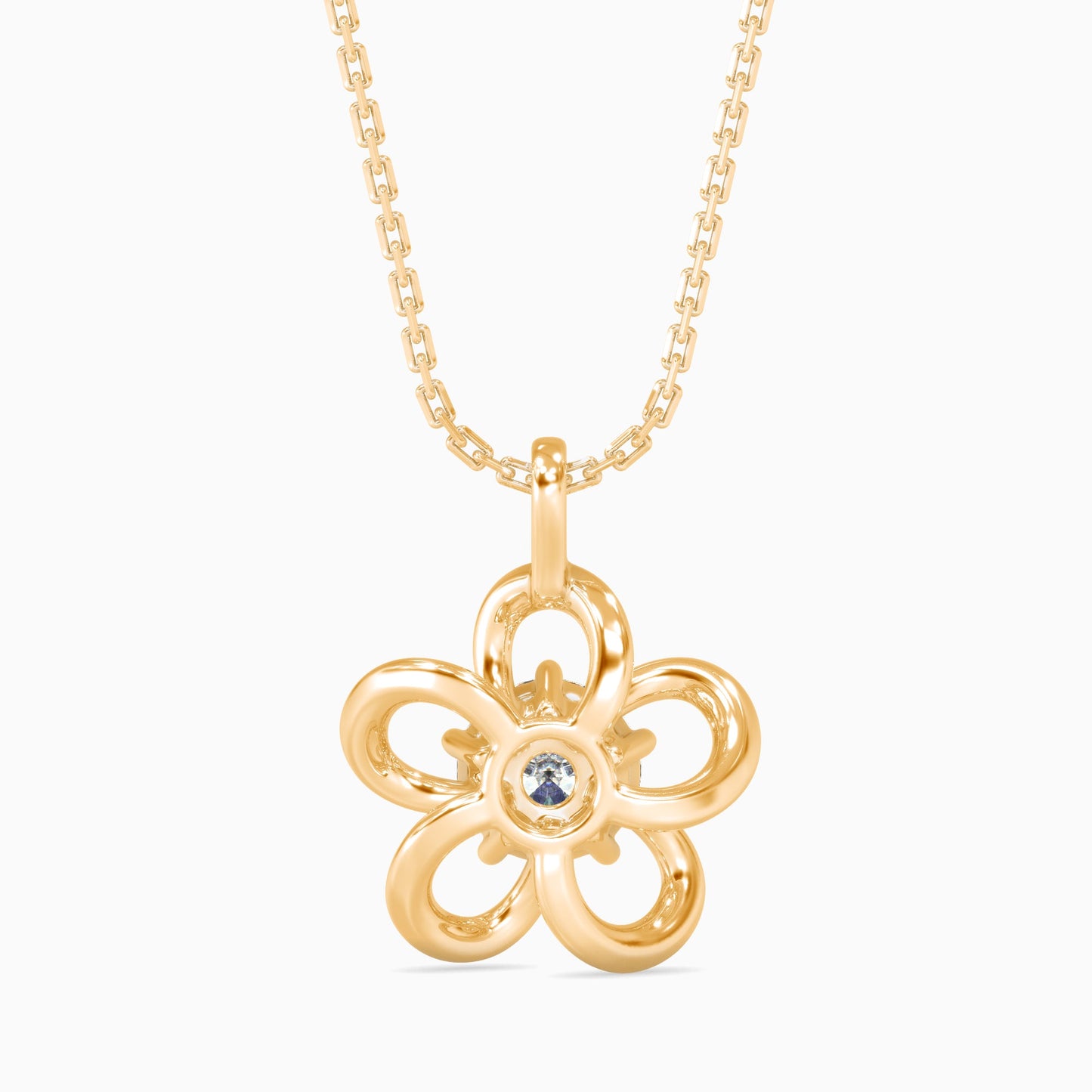 Adella Solitaire Diamond Pendant Yellow Gold