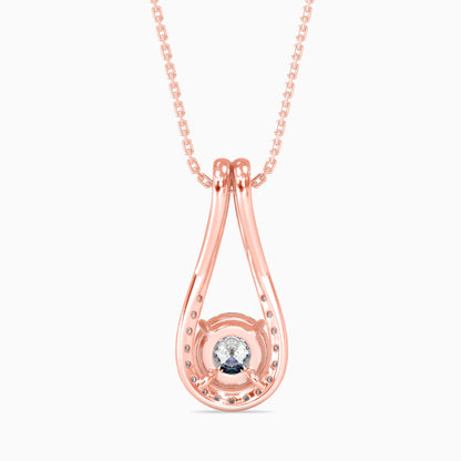 Giselle Solitaire Diamond Pendant Rose Gold