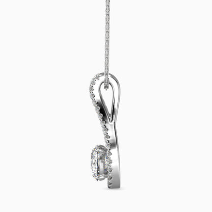 Giselle Solitaire Diamond Pendant White Gold