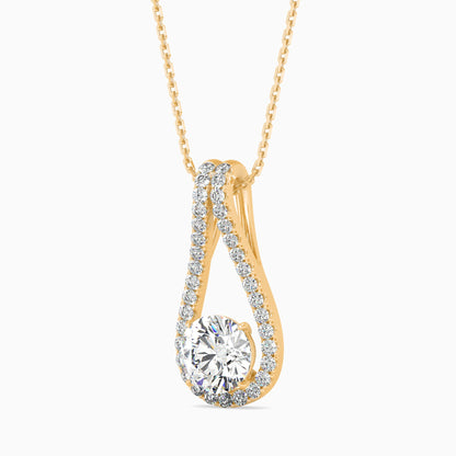 Giselle Solitaire Diamond Pendant Yellow Gold