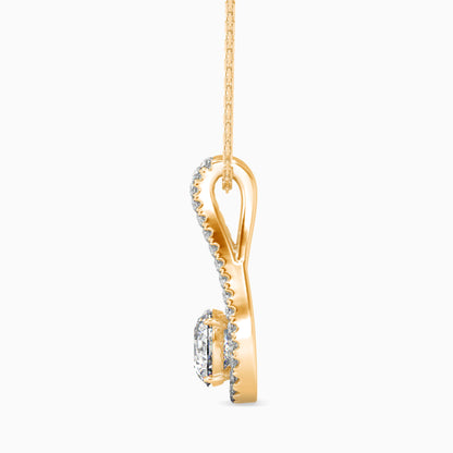 Giselle Solitaire Diamond Pendant Yellow Gold