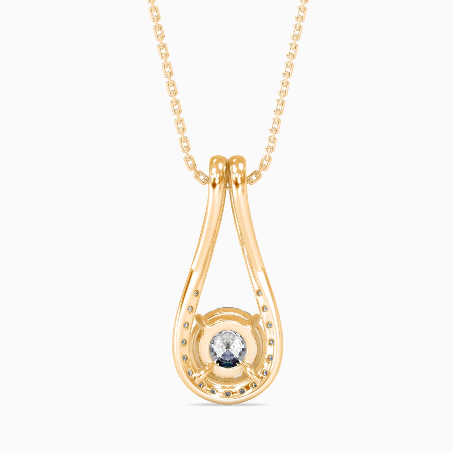 Giselle Solitaire Diamond Pendant Yellow Gold